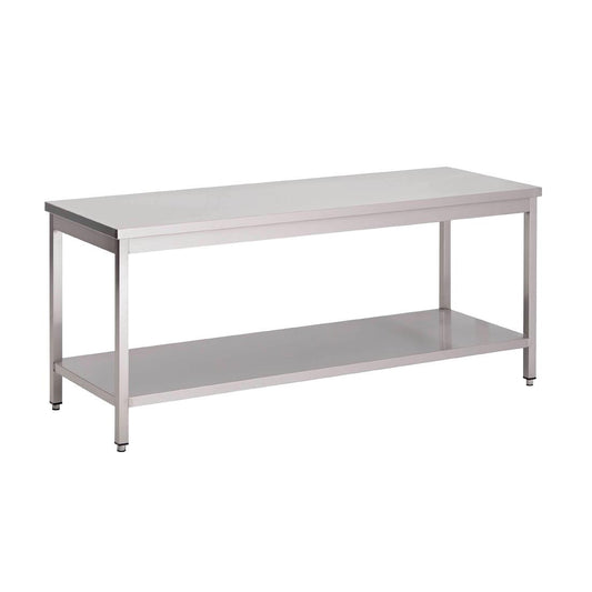 Table inox avec étagère basse Gastro M 700 x 700 x 890mm - Gastro M - GN122