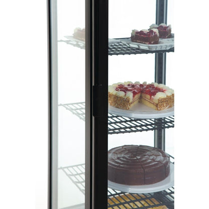 Vitrine réfrigérée avec portes incurvées Polar Série C noire 235L - Polar - DP289