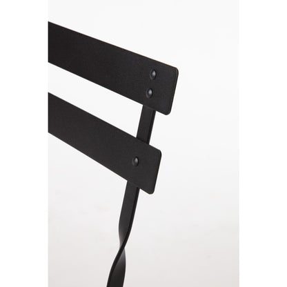 Chaises de terrasse pliantes en acier Bolero noires (Lot de 2) - Bolero - GH553