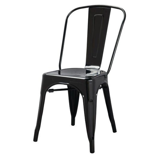 Chaises en acier noir Bolero Bistro (lot de 4) - Bolero - GL331