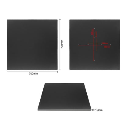 Plateau de table d'extérieur carré noir mat Bolero 700 mm - Bolero - FU530