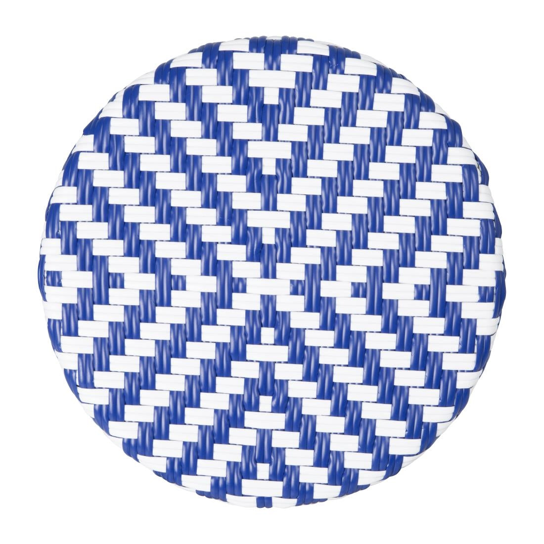 Tabourets de bar en rotin PE style parisien Bolero bleus (lot de 2) - Bolero - HZ145