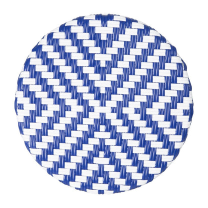 Tabourets de bar en rotin PE style parisien Bolero bleus (lot de 2) - Bolero - HZ145