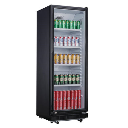 Vitrine réfrigérée positive verticale Nisbets Essentials noire 346L - Nisbets Essentials - DG280