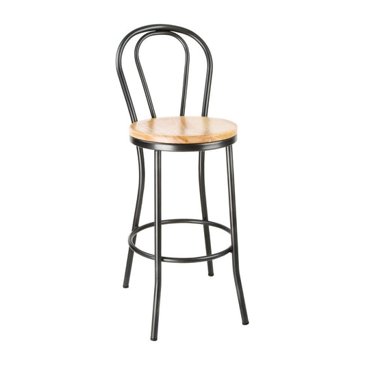 Tabouret haut Bolero Clarisse gris métal - Bolero - DC179