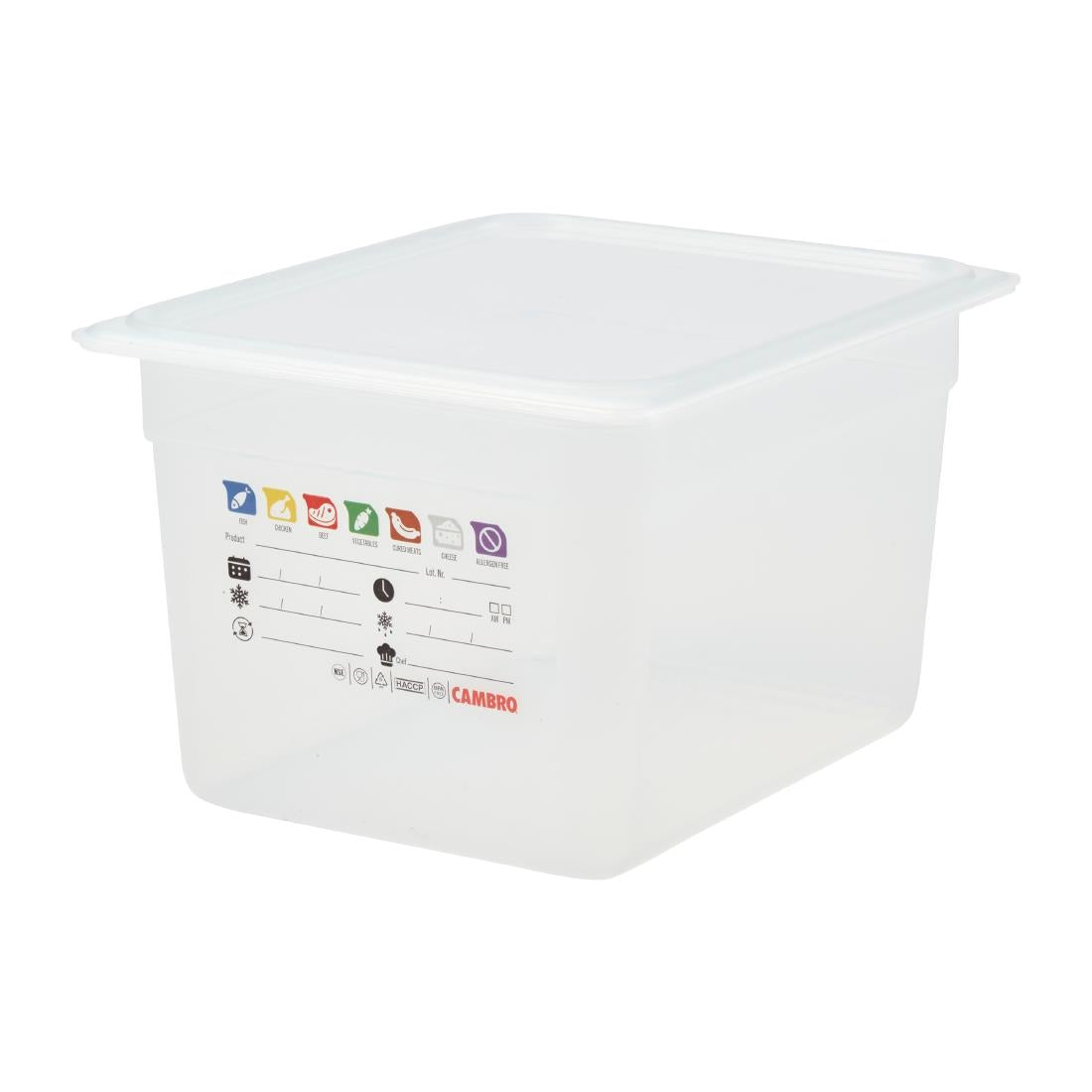 Bac en polypropylène Cambro Safetrak IML GN 1/2 200mm - Cambro - JN507