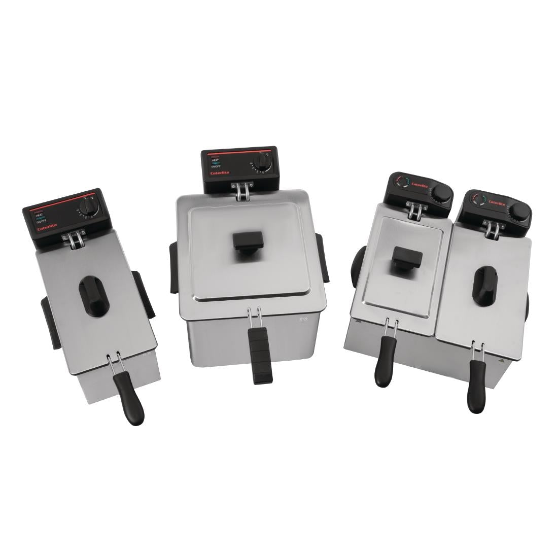 Friteuse de comptoir double Caterlite peu intensive 2x 3,5L - Caterlite - GG199