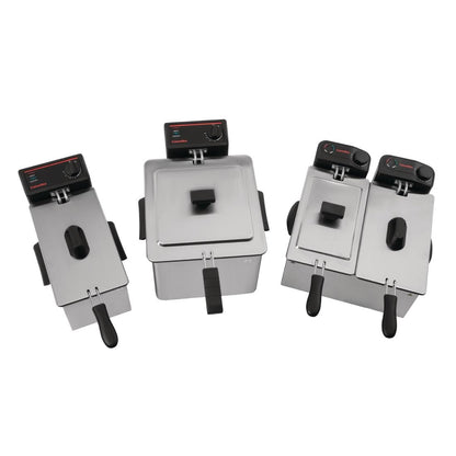 Friteuse de comptoir double Caterlite peu intensive 2x 3,5L - Caterlite - GG199