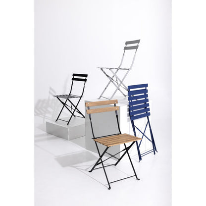 Chaises de terrasse pliantes Bolero Perth effet bois (lot de 2) - Bolero - FU539
