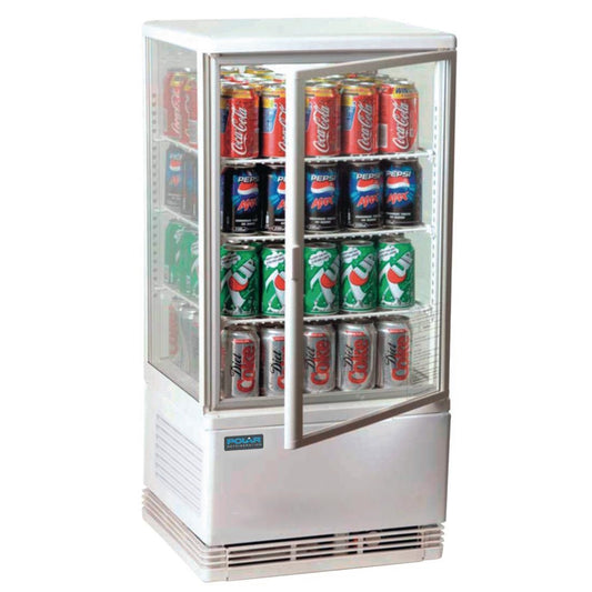 Vitrine réfrigérée économe en énergie Polar série C blanche 68L - Polar - CX578