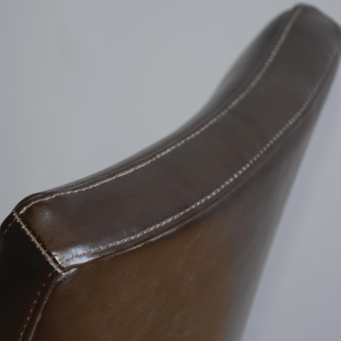 Chaises confortables en simili cuir Bolero marron foncé (lot de 2) - Bolero - GF957