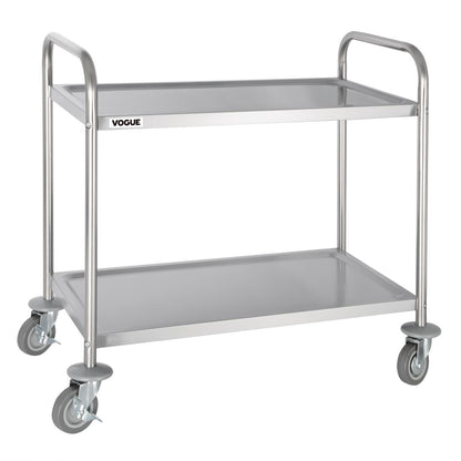 Chariot de débarrassage en acier inoxydable Vogue 2 niveaux - Vogue - F997