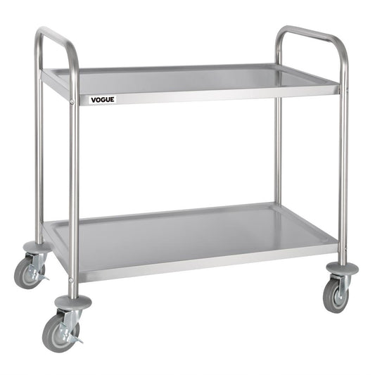 Chariot de débarrassage en acier inoxydable Vogue 2 niveaux - Vogue - F997