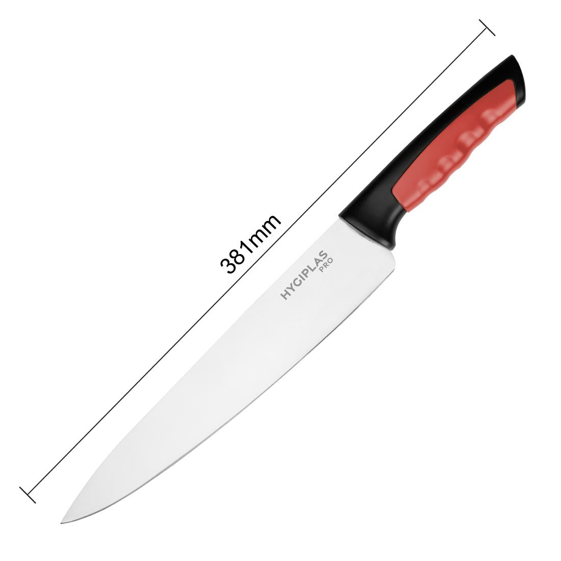 Couteau de cuisine Hygiplas Pro rouge 25cm - Hygiplas - JD210