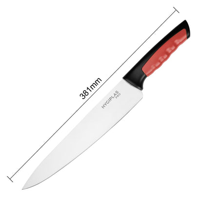 Couteau de cuisine Hygiplas Pro rouge 25cm - Hygiplas - JD210