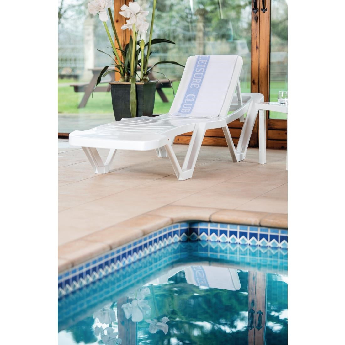 Bains de soleil en polypropylène blancs Resol (lot de 4) - Resol - SA678