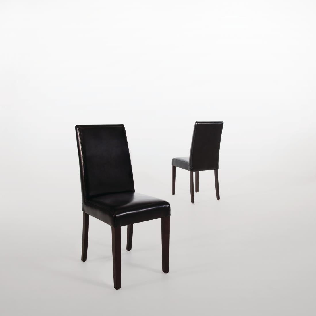 Chaises en simili cuir Bolero noires (lot de 2) - Bolero - GF954