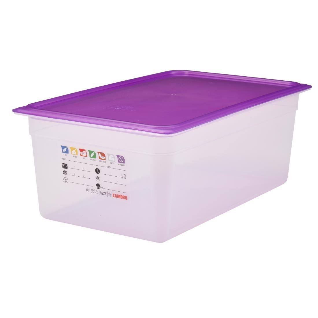 Bac en polypropylène Cambro Safetrak IML GN 1/1 200mm - Cambro - JN503