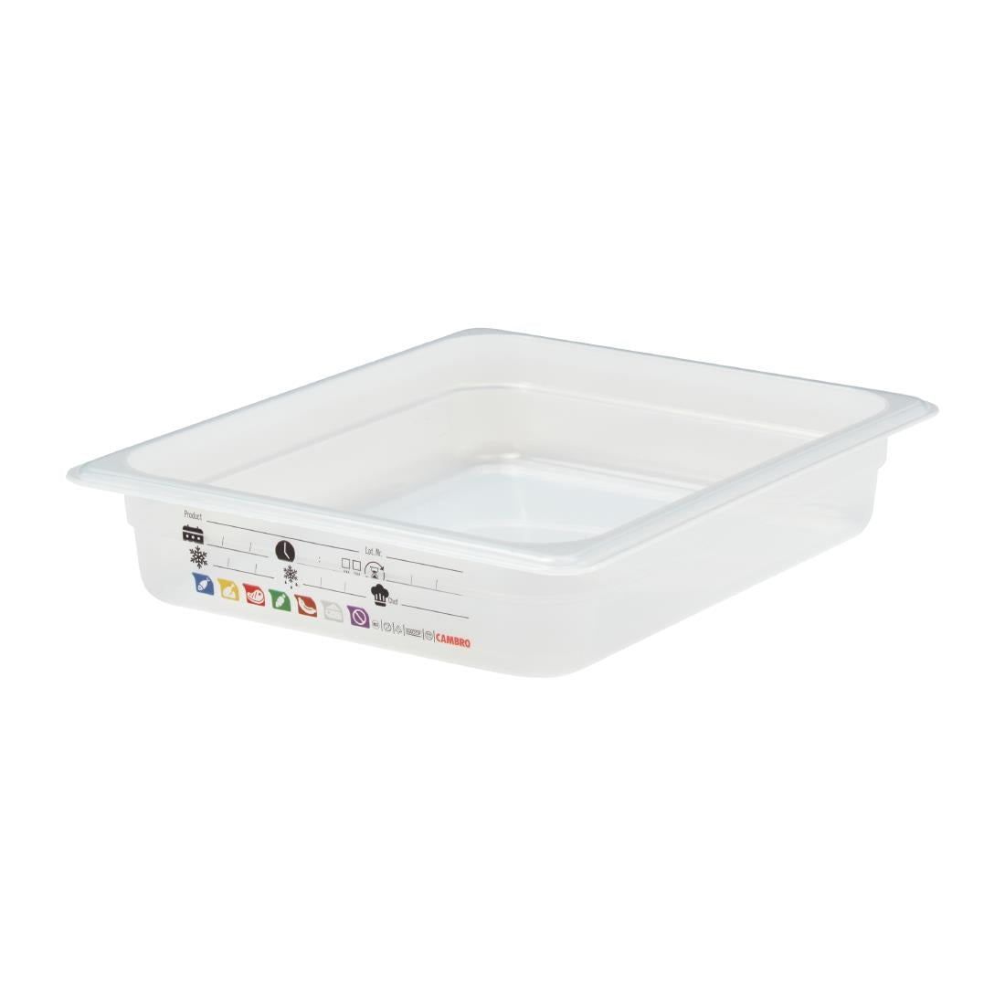Bac en polypropylène Cambro Safetrak IML GN 1/2 65mm - Cambro - JN504