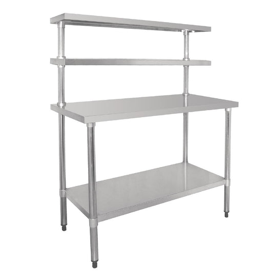 Table inox avec 2 étagères supérieures Vogue 1800mm - Vogue - CC360