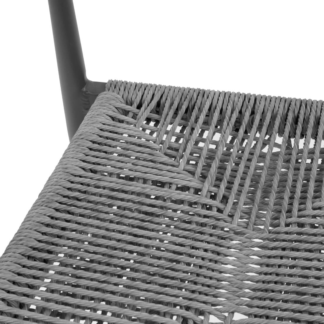 Fauteuils d'extérieur en rotin PE tressé Bolero Eden anthracite (lot de 4) - Bolero - HZ590