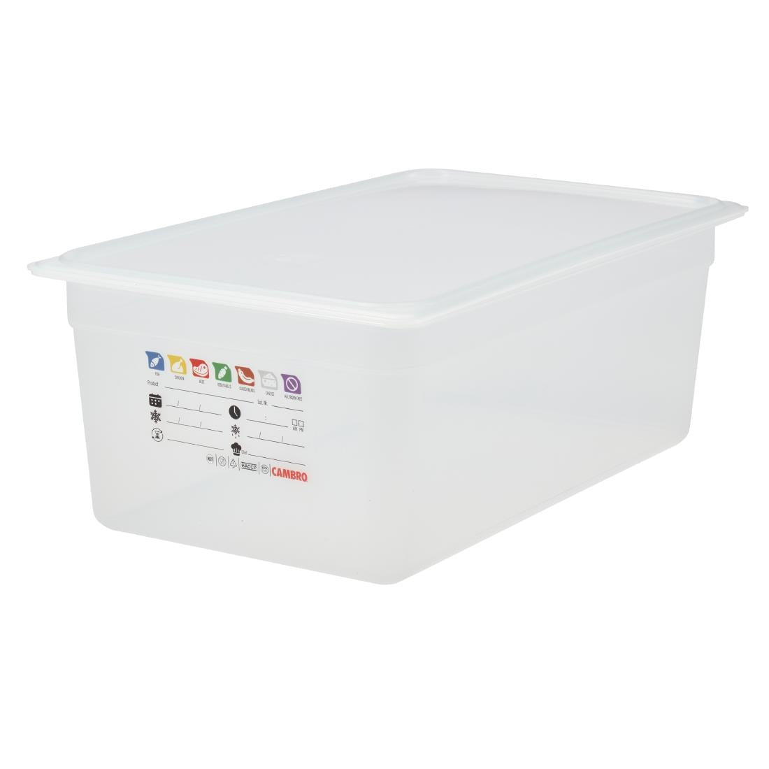 Bac en polypropylène Cambro Safetrak IML GN 1/1 200mm - Cambro - JN503