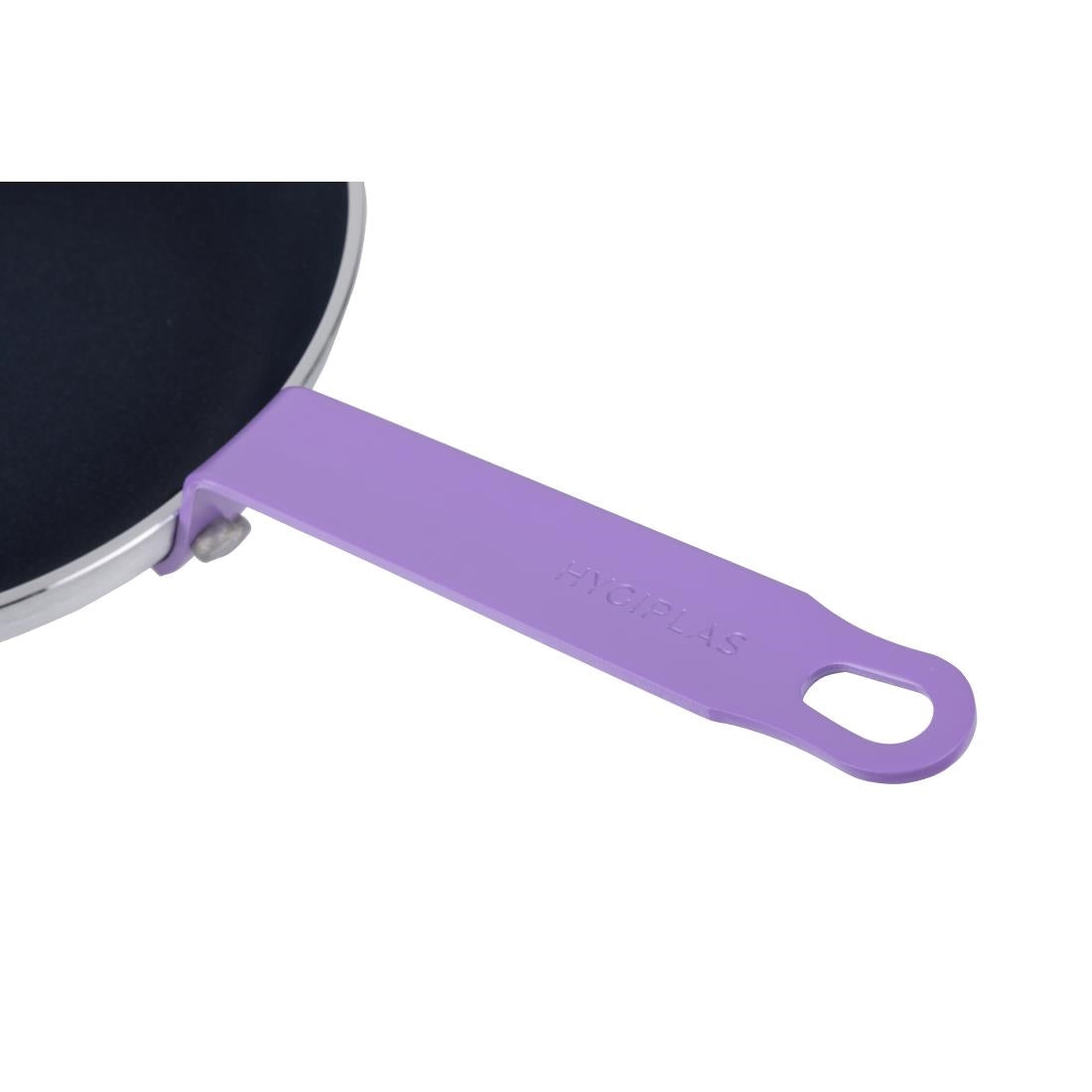 Poêle en aluminium antiadhésive Hygiplas Teflon Platinum Plus avec poignée violette 24cm - Hygiplas - HT968