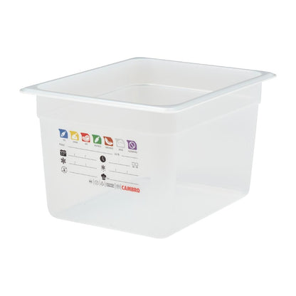 Bac en polypropylène Cambro Safetrak IML GN 1/2 200mm - Cambro - JN507