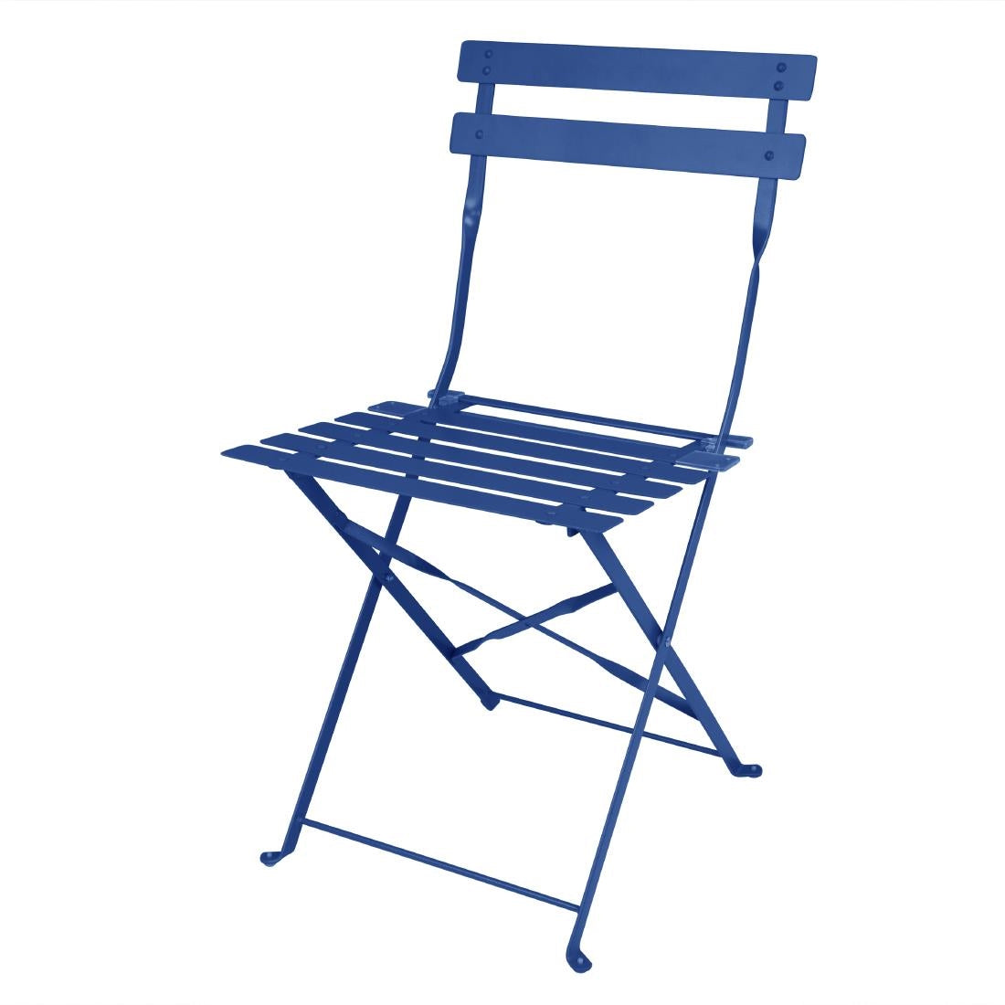 Chaises de terrasse pliantes Bolero Perth bleu marine foncé (lot de 2) - Bolero - FU541