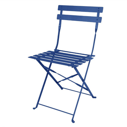 Chaises de terrasse pliantes Bolero Perth bleu marine foncé (lot de 2) - Bolero - FU541