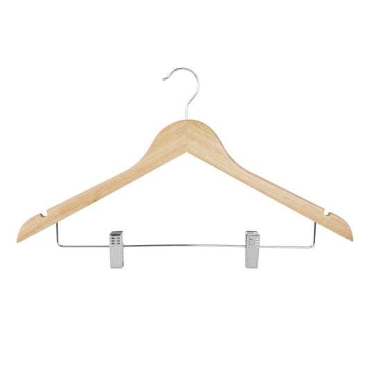 Cintres en bois avec pinces pantalon Bolero (lot de 10) - Bolero - FU396