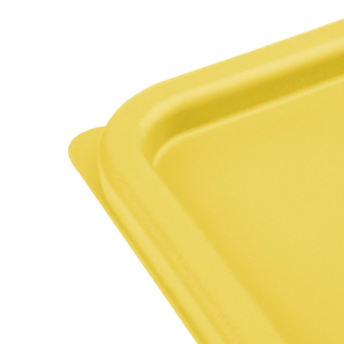 Couvercle moyen carré pour boîte alimentaire Hygiplas jaune - Hygiplas - FX138