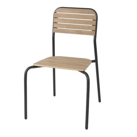 Chaises d'extérieur effet bois Bolero Santorini (lot de 4) - Bolero - FU537