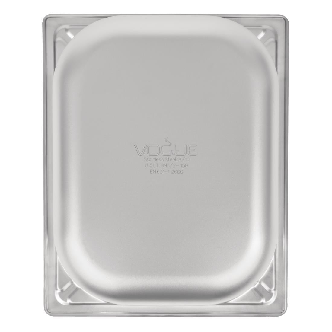 Bac inox 18/10 GN 1/2 professionnel Vogue 150mm - Vogue - DW440