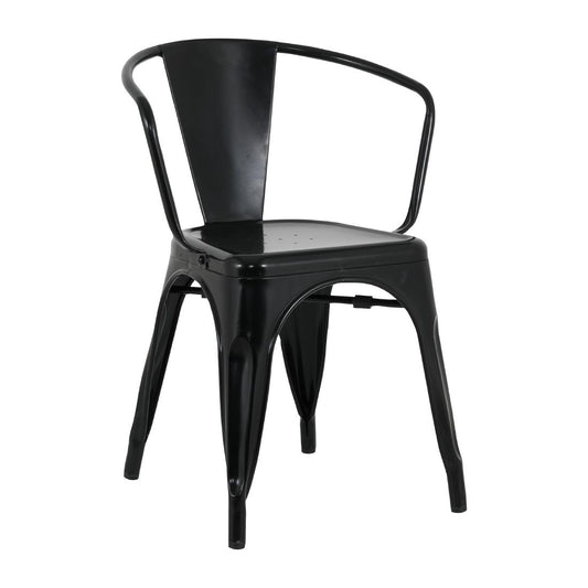 Fauteuils Bolero Bistro Curve noirs (lot de 4) - Bolero - HZ806