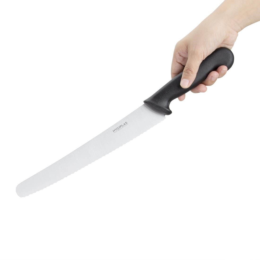 Couteau à pâtisserie denté Hygiplas noir 250mm - Hygiplas - CF895