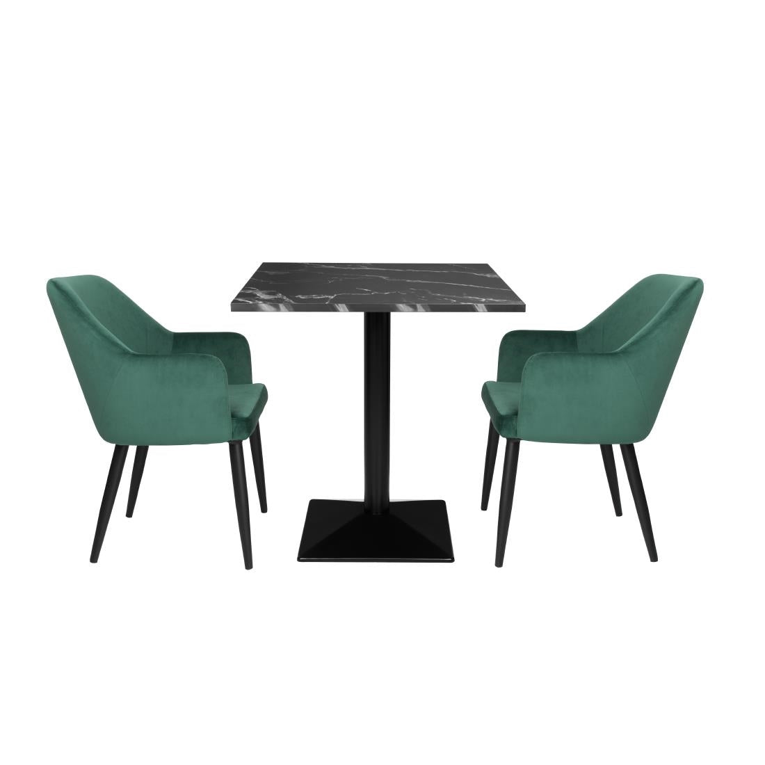 Table carrée Bolero Complete effet pierre noire 700mm - Bolero - HW851