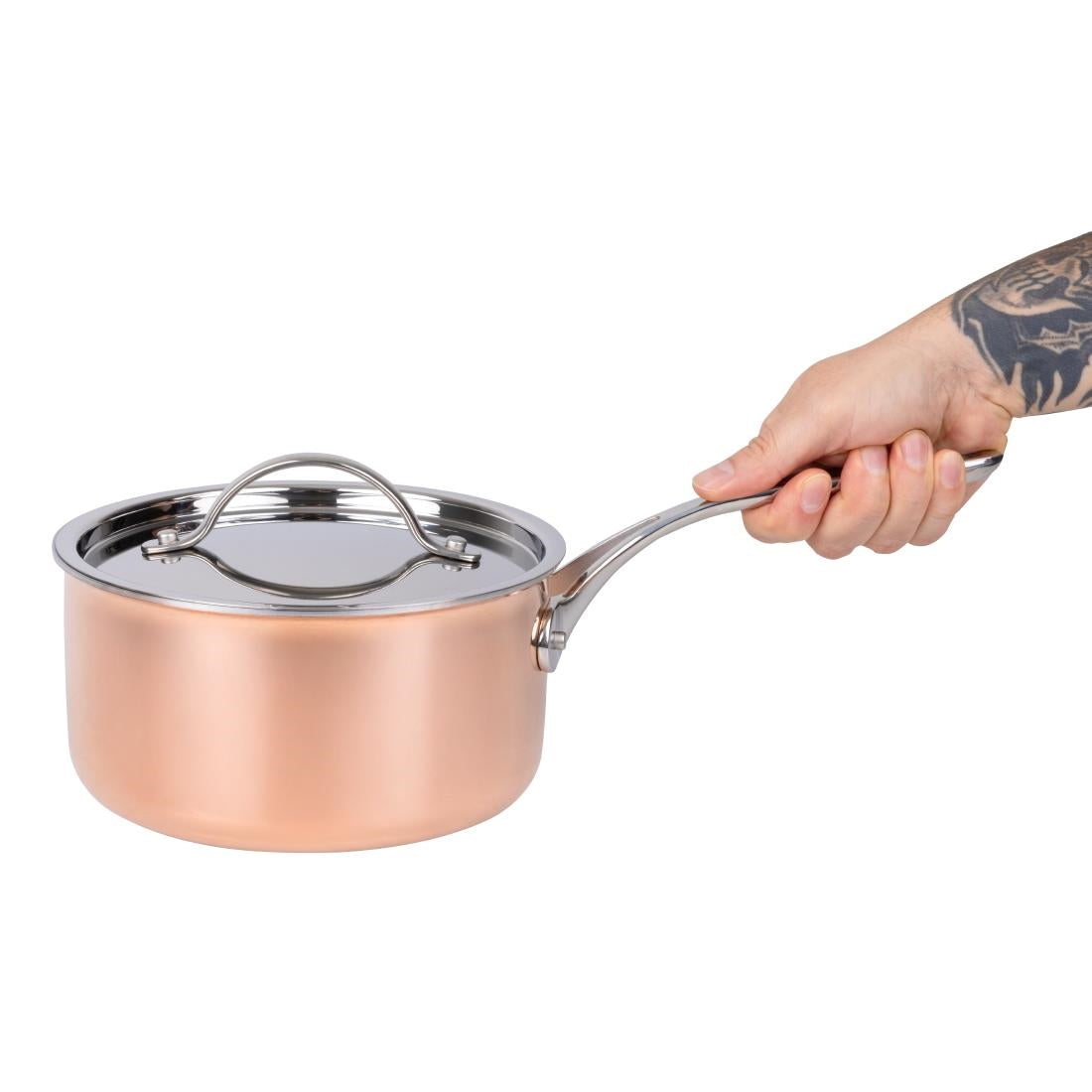 Batterie de cuisine en cuivre triple parois 3 pièces Vogue Cook Like A Pro - Vogue - SA655