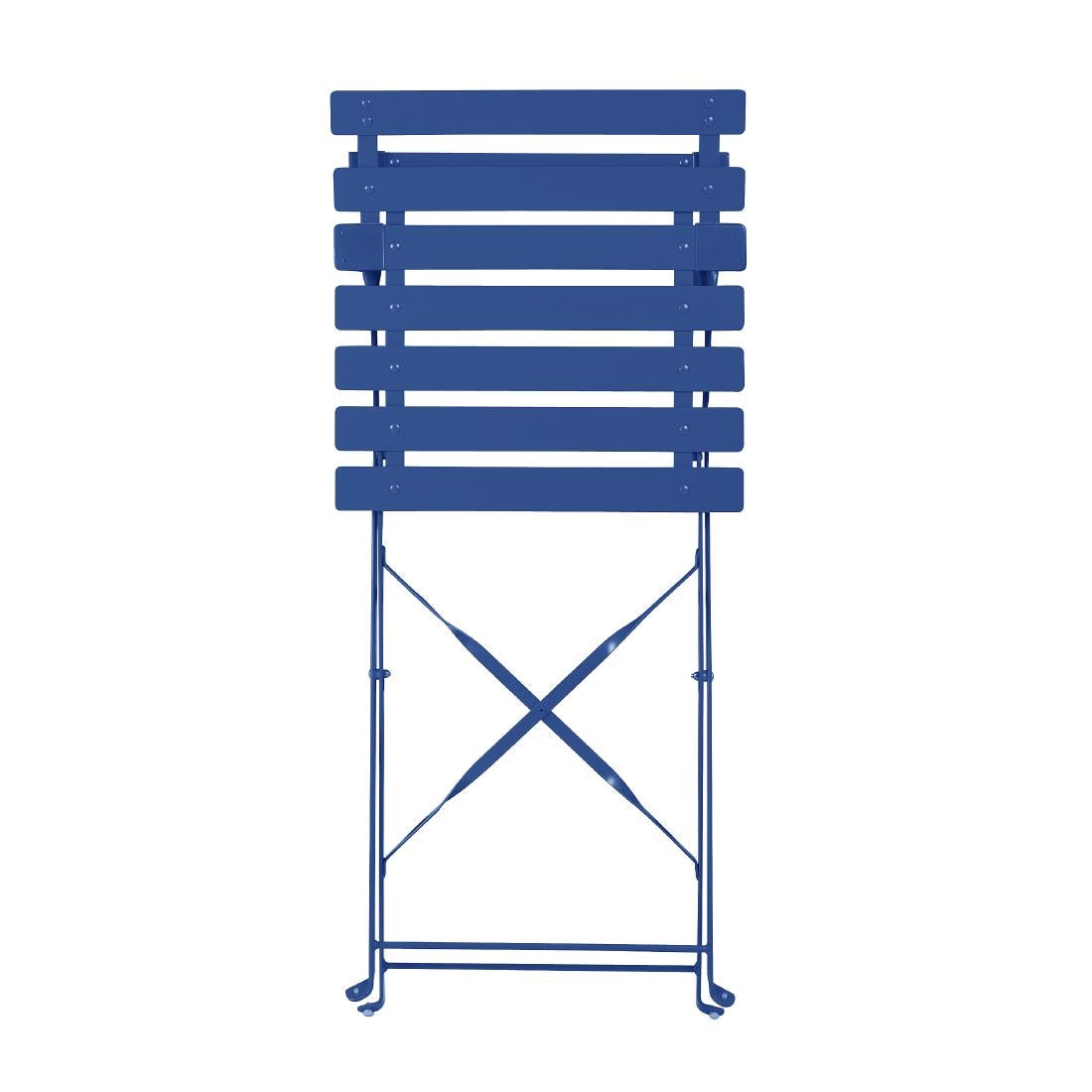 Chaises de terrasse pliantes Bolero Perth bleu marine foncé (lot de 2) - Bolero - FU541