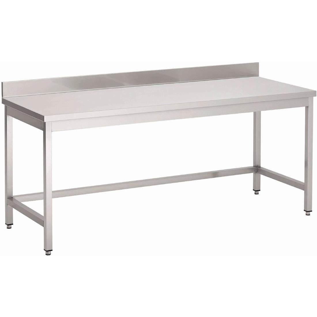 Table inox sans étagère basse avec dosseret Gastro M 1000 x 700 x 850mm - Gastro M - GN115