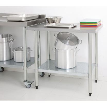 Table en acier inoxydable sans rebord Vogue 600 x 700mm - Vogue - GJ500