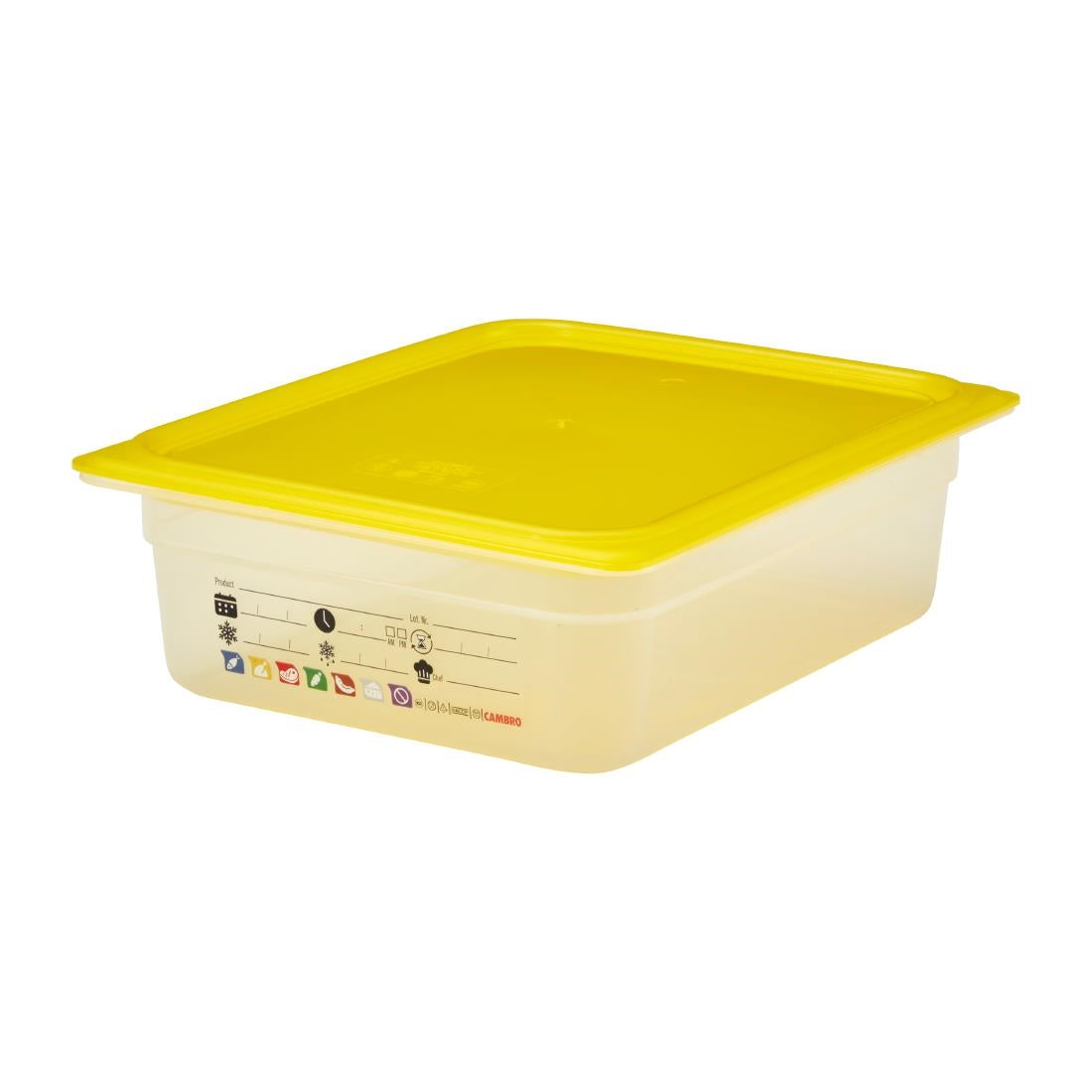 Bac en polypropylène Cambro Safetrak IML GN 1/2 100mm - Cambro - JN505