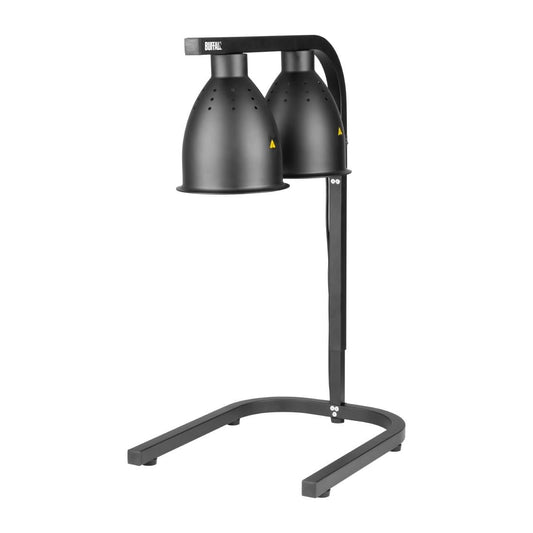 Lampe chauffante double sur pied Buffalo noir mat - Buffalo - JA865
