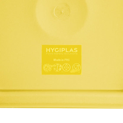 Couvercle moyen carré pour boîte alimentaire Hygiplas jaune - Hygiplas - FX138