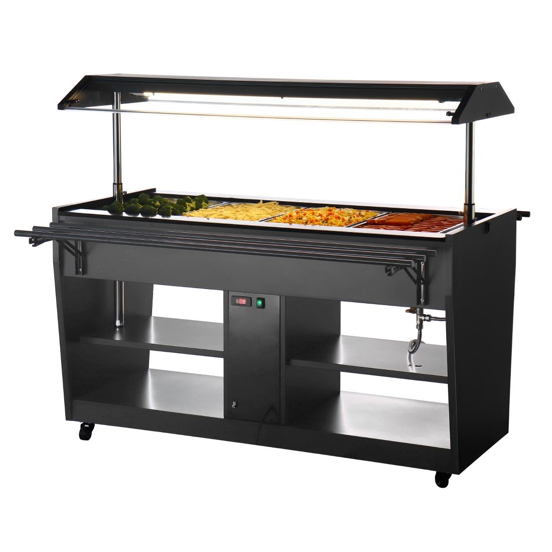 Buffet central chauffant Buffalo noir - Buffalo - JA179