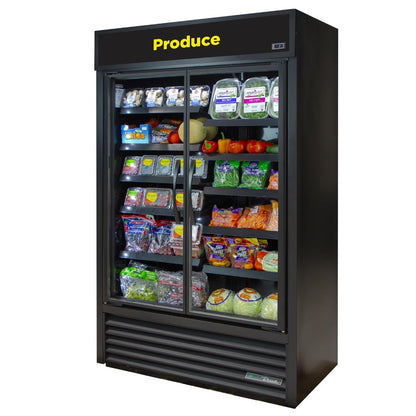 Vitrine réfrigérée positive 2 portes True Slimline noire TVM-48SL-HC-VM01 - TRUE - FB004