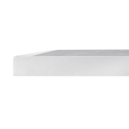 Plateau de table extérieur carré en verre trempé Bolero effet pierre gris clair bord blanc 700 mm - Bolero - FU514
