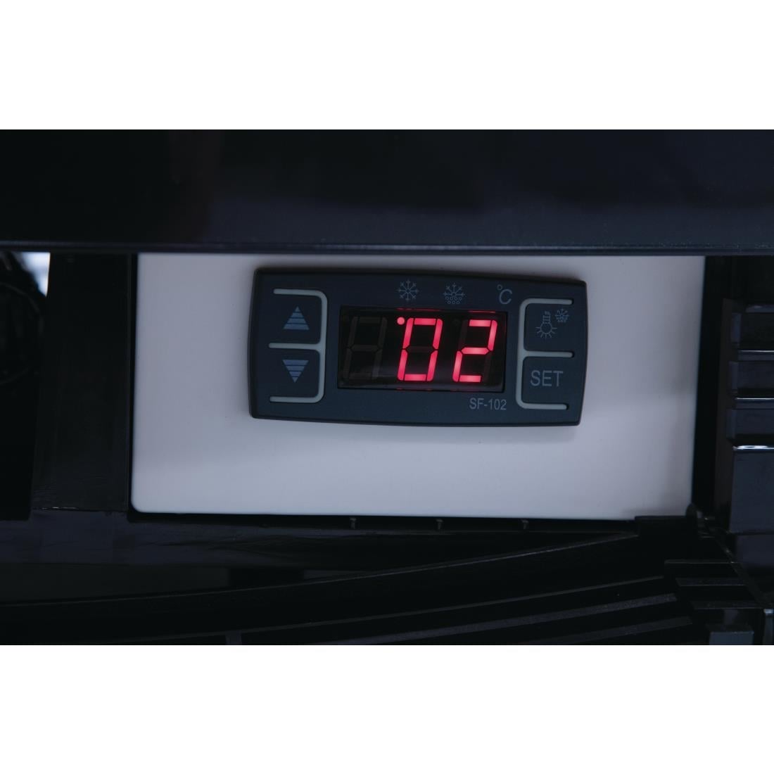Vitrine réfrigérée avec portes incurvées Polar Série C noire 235L - Polar - DP289
