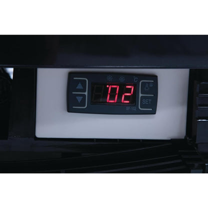 Vitrine réfrigérée avec portes incurvées Polar Série C noire 235L - Polar - DP289