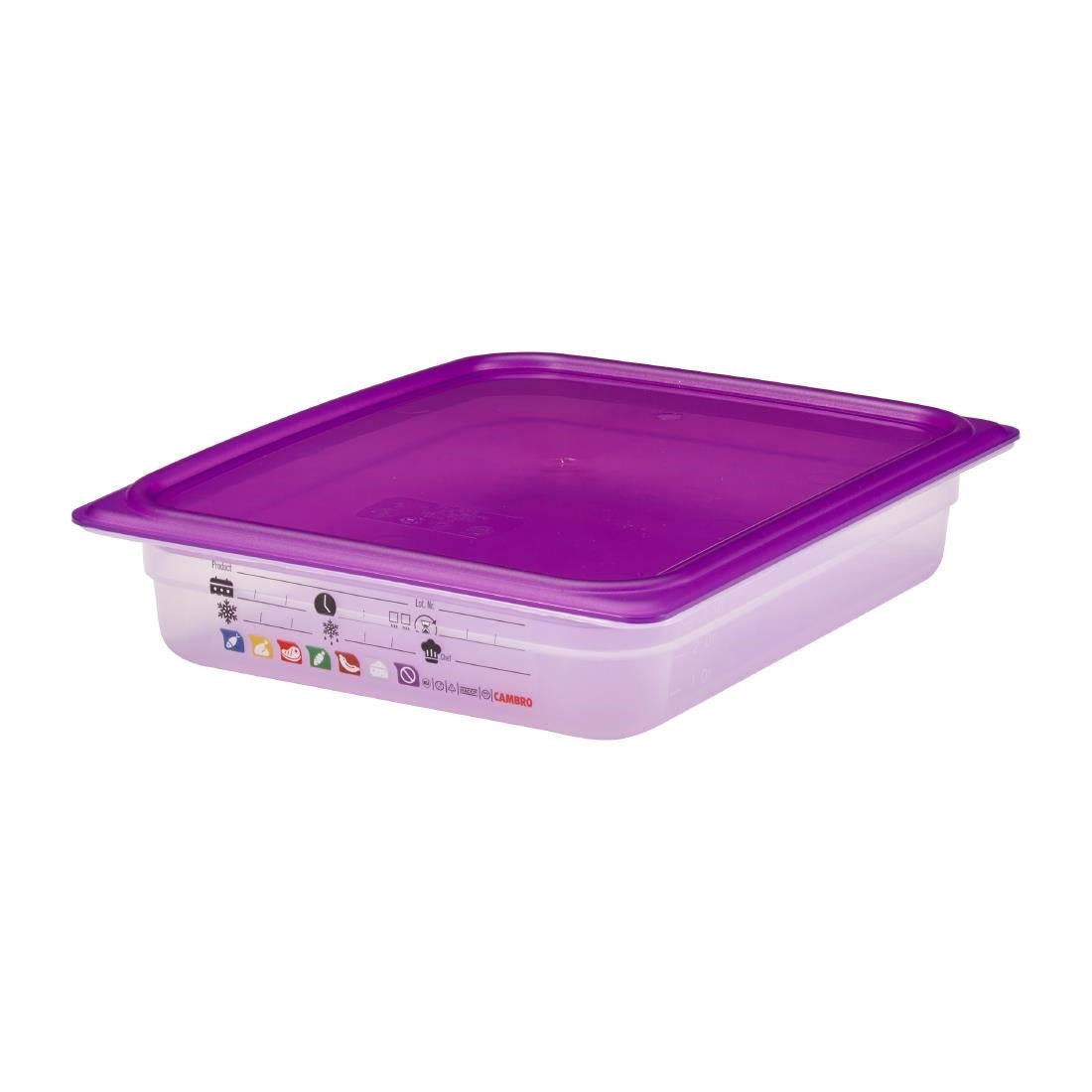 Bac en polypropylène Cambro Safetrak IML GN 1/2 65mm - Cambro - JN504